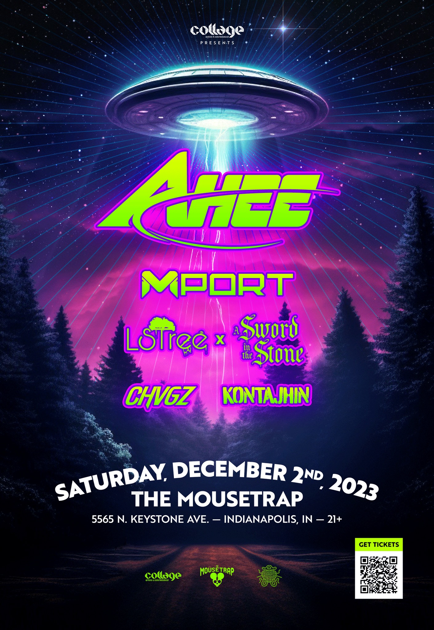 Ahee w/ Mport, LSTree x A Sword in the Stone, CHVGZ & Kontajhin @ The Mousetrap - Saturday, December 2nd