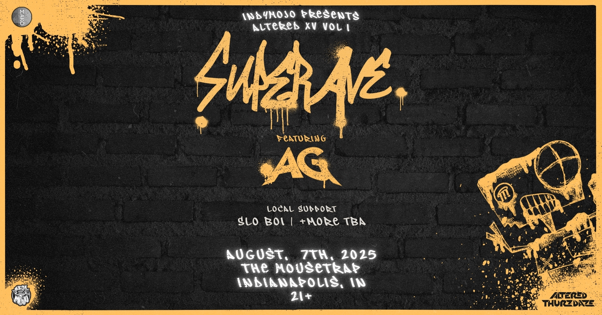 Altered Thurzdaze: ALTERED XV vol 1 w/ SuperAve & AG - Thursday, August 7th