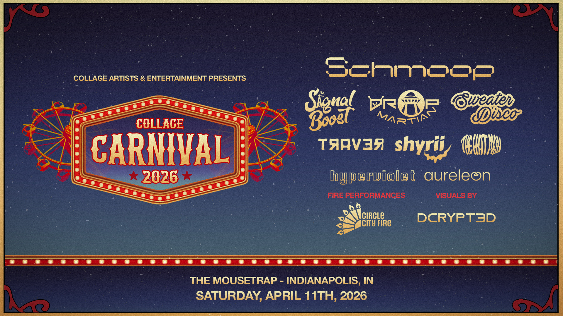 COLLAGE CARNIVAL 2026 w/ Schmoop - Saturday, April 11th