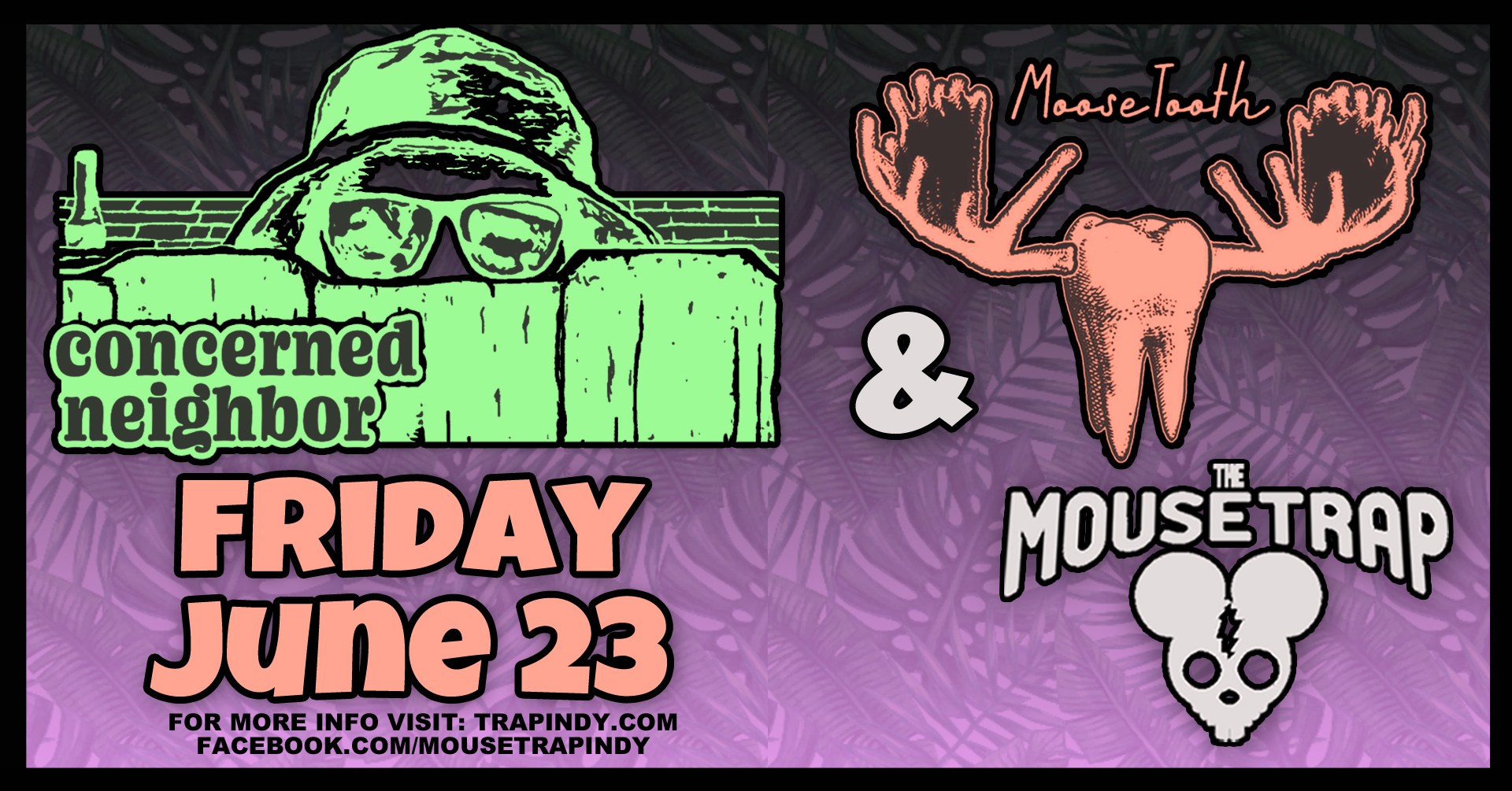 Concerned Neighbor & MooseTooth @ The Mousetrap - Friday, June 23rd