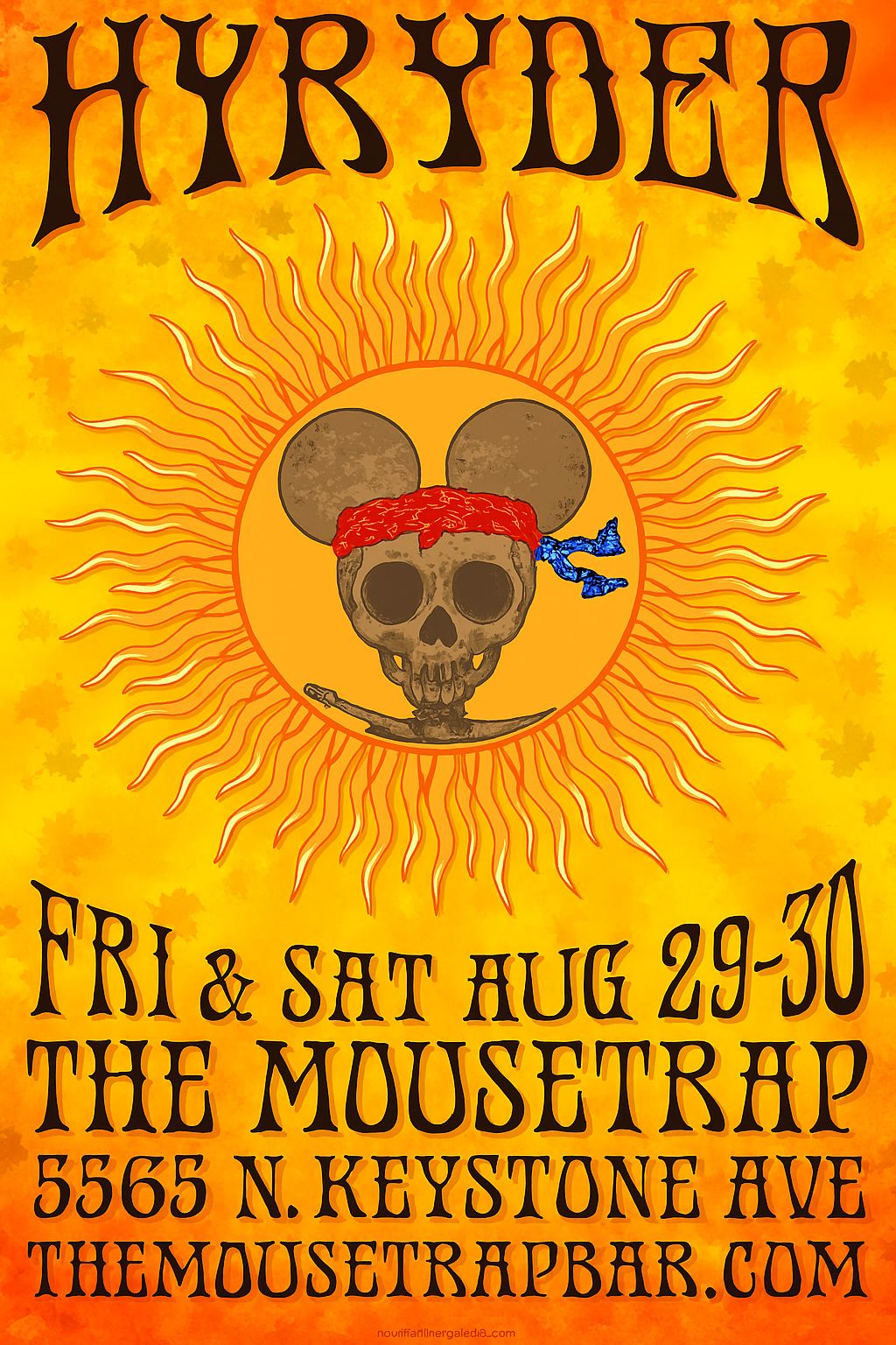 Hyryder - Outside in August for 2 Nights at The Trap- Saturday, August 30th