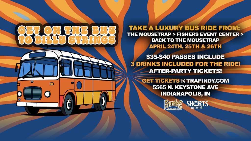 Luxury Bus Ride to Billy Strings + After Party Tickets + Beverages - Thursday, August 6th