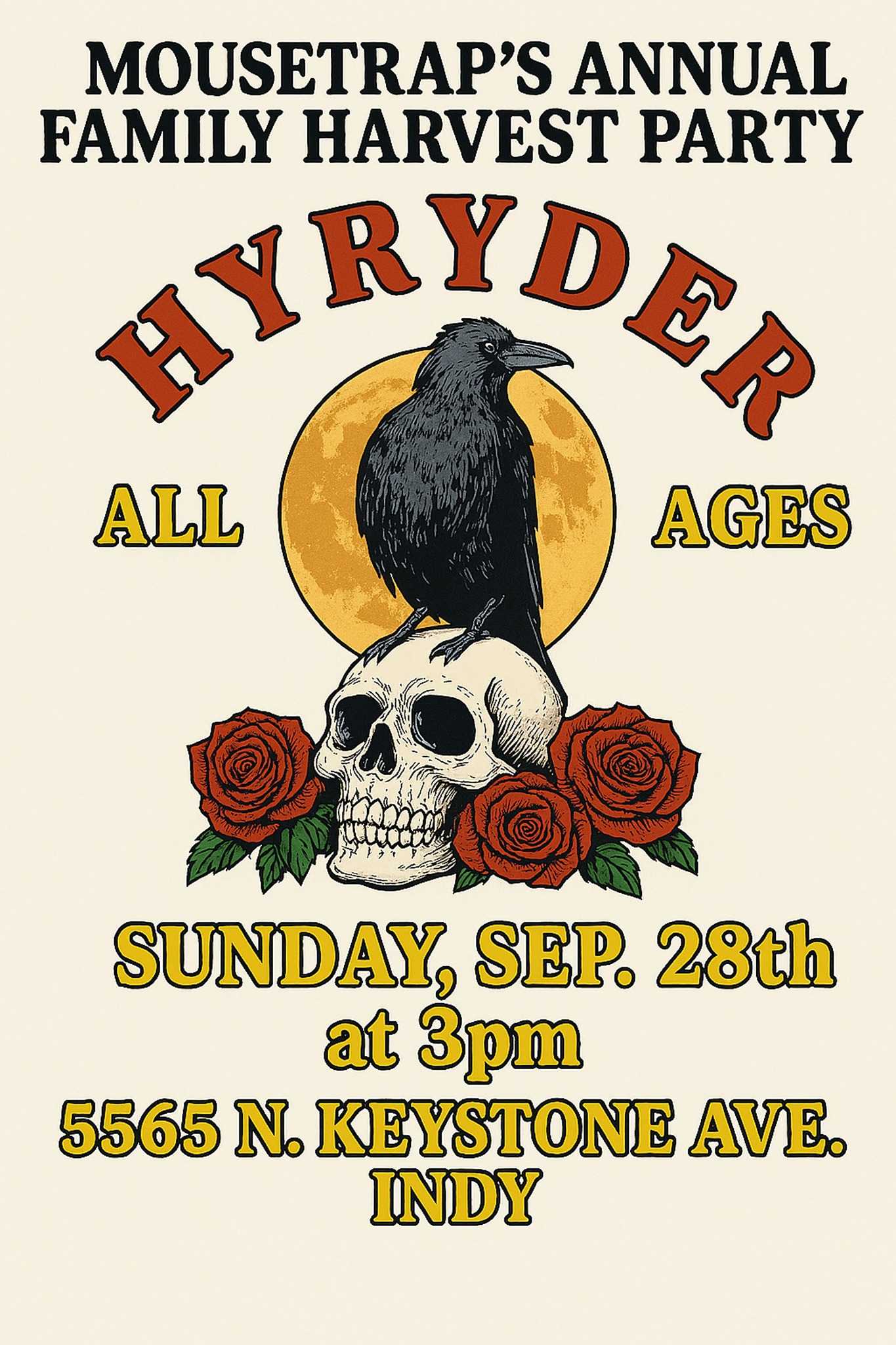 Mousetrap Annual Family Harvest Party feat. HYRYDER -  Sunday, September 28th