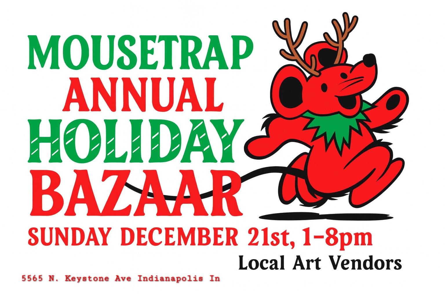 Mousetrap's Annual Holiday Bazaar - Sunday, December 21st